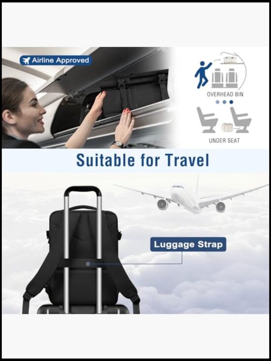 Quilted Laptop Backpack with USB Port Packing Cubes College Work Travel main image 5